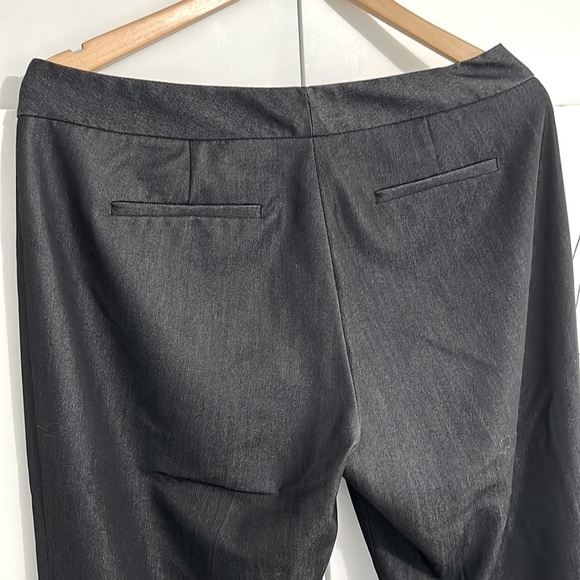 Tahari Womens Wide Leg High Waisted Trousers Charcoal Gray Career Pants Size 10 - Picture 4 of 15